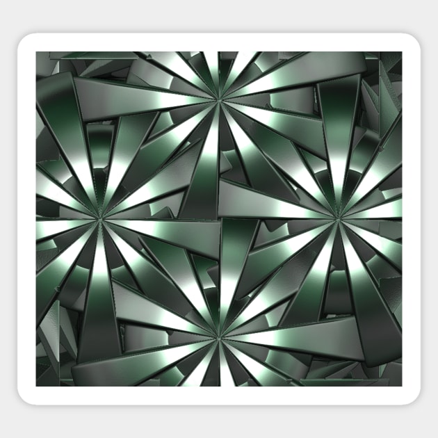 Metal Pinwheels in Green Sticker by ArtistsQuest